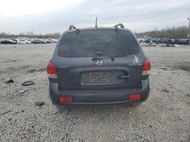 KM8SC13E66U079748 - 2006 HYUNDAI SANTA FE GLS BLUE photo 6