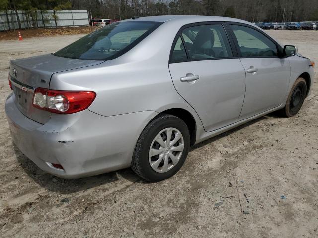 2T1BU4EE2BC717596 - 2011 TOYOTA COROLLA BASE SILVER photo 3