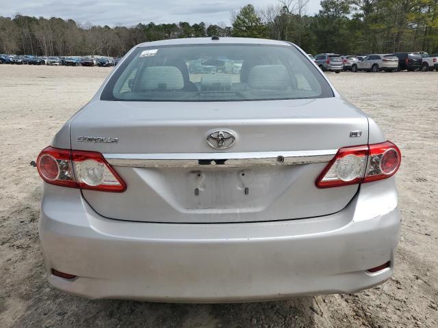 2T1BU4EE2BC717596 - 2011 TOYOTA COROLLA BASE SILVER photo 6