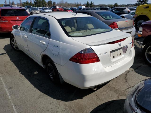 JHMCN36477C000031 - 2007 HONDA ACCORD HYBRID WHITE photo 2