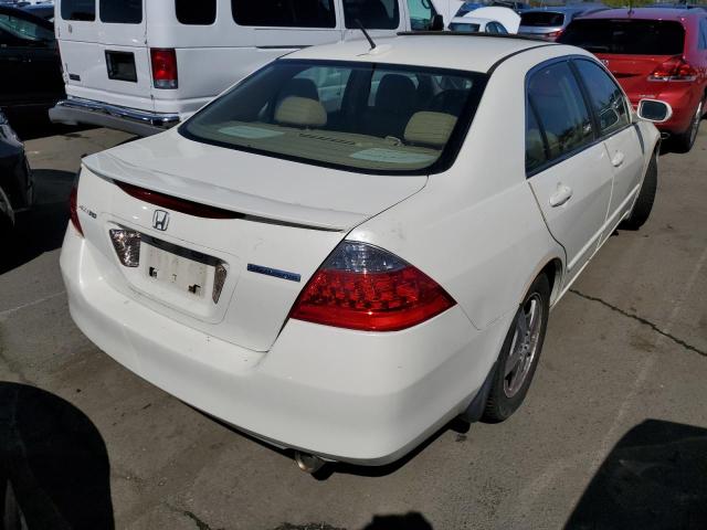 JHMCN36477C000031 - 2007 HONDA ACCORD HYBRID WHITE photo 3