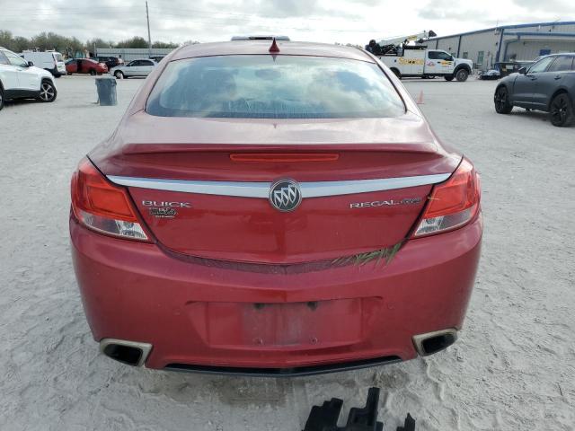 2G4GV5GV2D9212386 - 2013 BUICK REGAL GS Қызыл фото 6