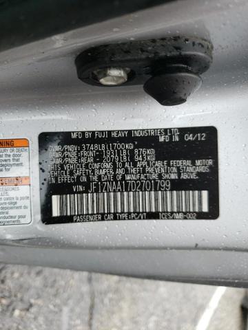 JF1ZNAA17D2701799 - 2013 TOYOTA SCION FR-S 银色 照片 12