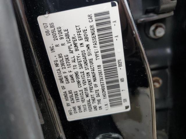 1HGCM66577A106118 - 2007 HONDA ACCORD EX BLACK photo 13