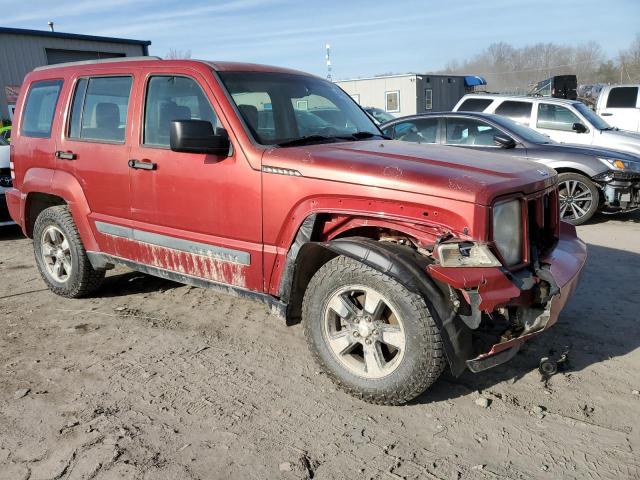 1J8GN28K78W244781 - 2008 JEEP LIBERTY SPORT RED photo 4