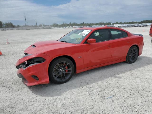 2C3CDXGJXNH256212 - 2022 DODGE CHARGER SCAT PACK RED photo 1