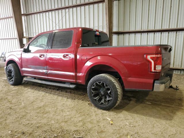 1FTEW1CFXFKD20384 - 2015 FORD F150 SUPERCREW RED photo 2