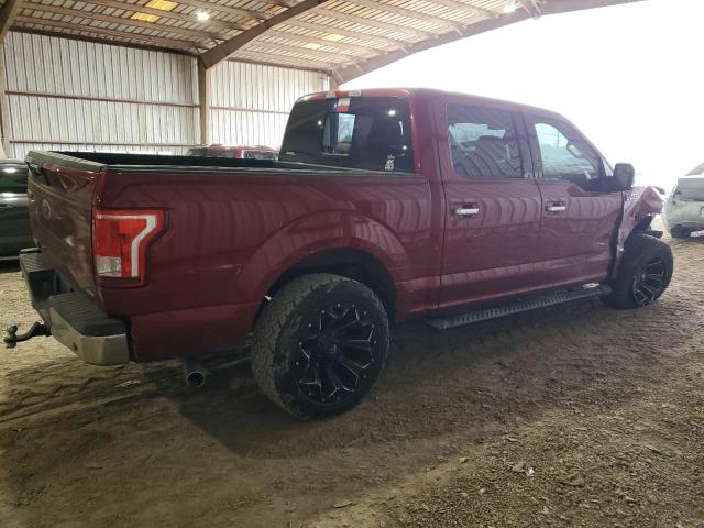 1FTEW1CFXFKD20384 - 2015 FORD F150 SUPERCREW RED photo 3