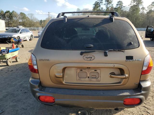 KM8SC83D31U020424 - 2001 HYUNDAI SANTA FE GLS TAN photo 6