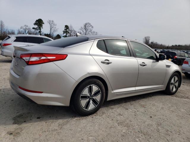 KNAGM4AD2C5012814 - 2012 KIA OPTIMA HYBRID SILVER photo 3