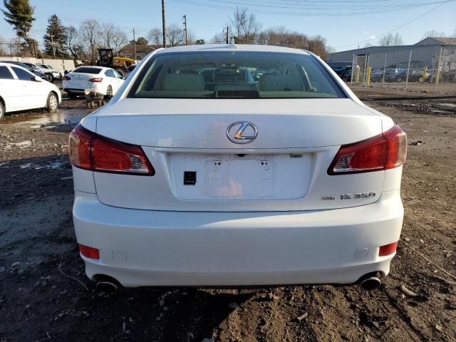 JTHCE5C22B5000353 - 2011 LEXUS IS 350 WHITE photo 6