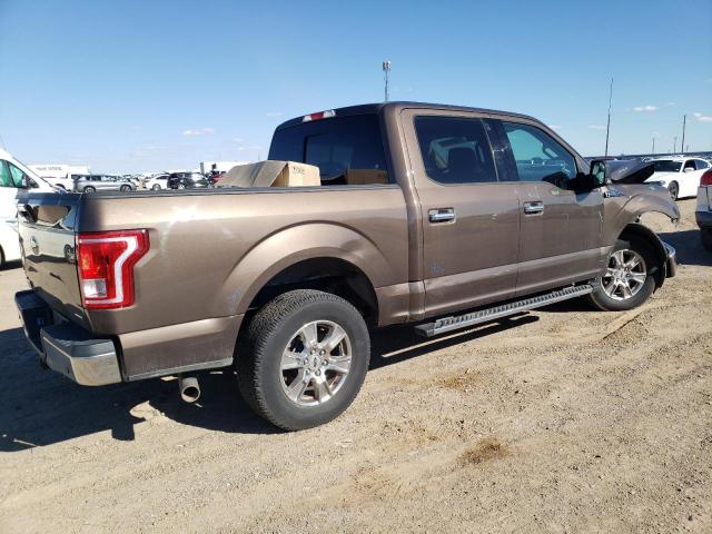 1FTEW1CF3FKD01644 - 2015 FORD F150 SUPERCREW BROWN photo 3