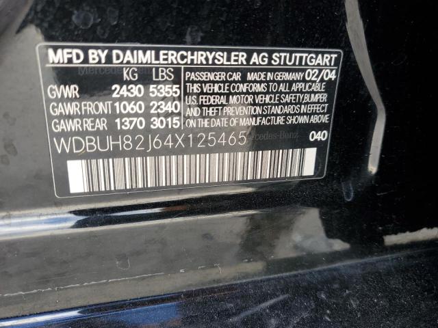 WDBUH82J64X125465 - 2004 MERCEDES-BENZ E 320 4MATIC BLACK photo 12