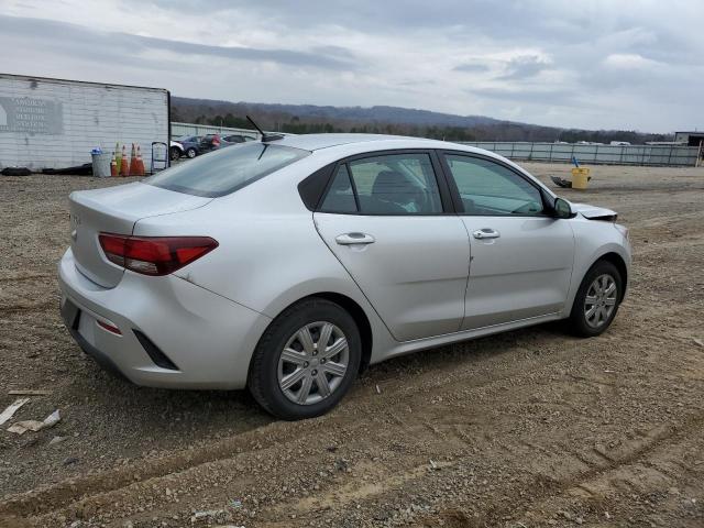 3KPA24AD9NE487897 - 2022 KIA RIO LX SILVER photo 3