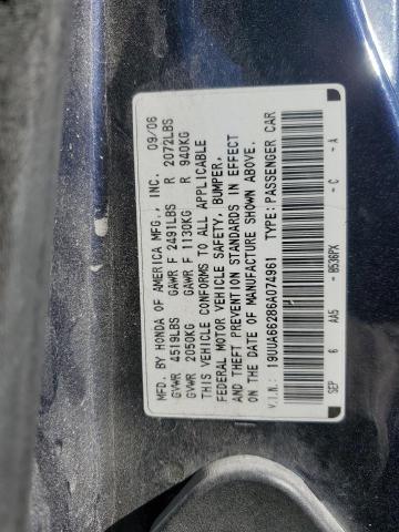 19UUA66286A074961 - 2006 ACURA 3.2TL BLUE photo 13