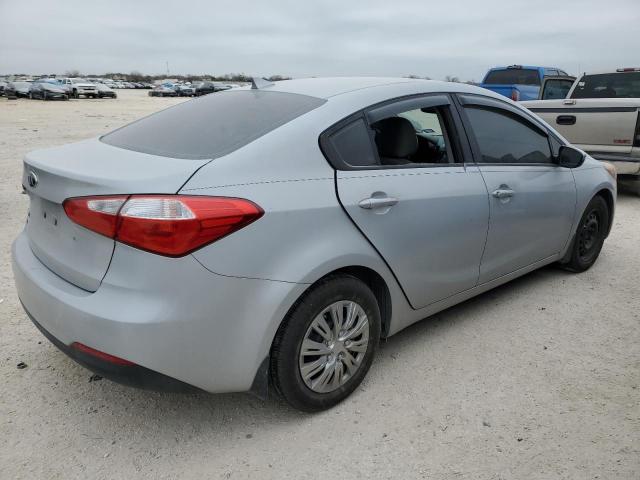 KNAFK4A69E5154504 - 2014 KIA FORTE LX SILVER photo 3