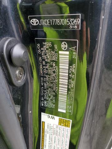 JTKDE177870153269 - 2007 TOYOTA SCION TC შავი ფოტო 12