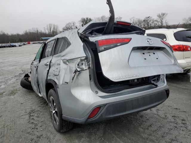 5TDGZRAH4LS507952 - 2020 TOYOTA HIGHLANDER XLE SILVER photo 2