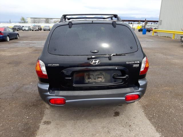 KM8SC13E74U584338 - 2004 HYUNDAI SANTA FE GLS BLACK photo 6