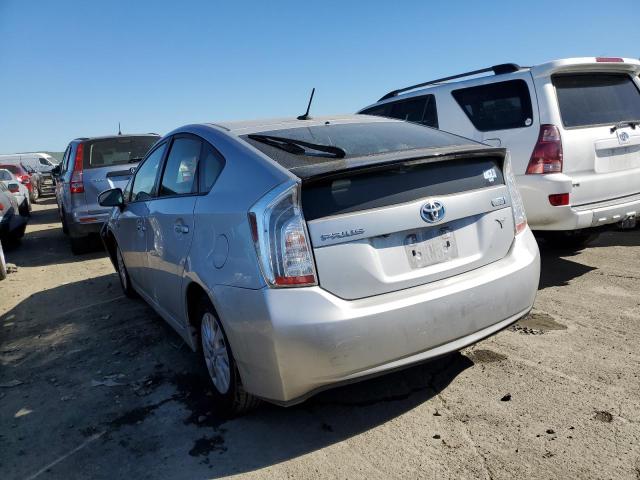 JTDKN3DP4F3068487 - 2015 TOYOTA PRIUS PLUG SILVER photo 2