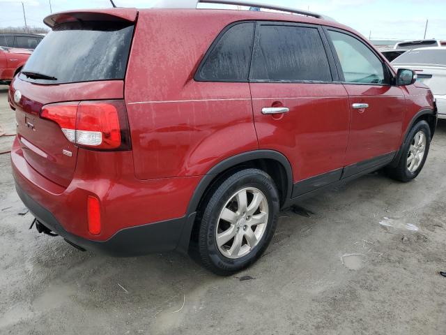 5XYKT4A62EG502763 - 2014 KIA SORENTO LX RED photo 3