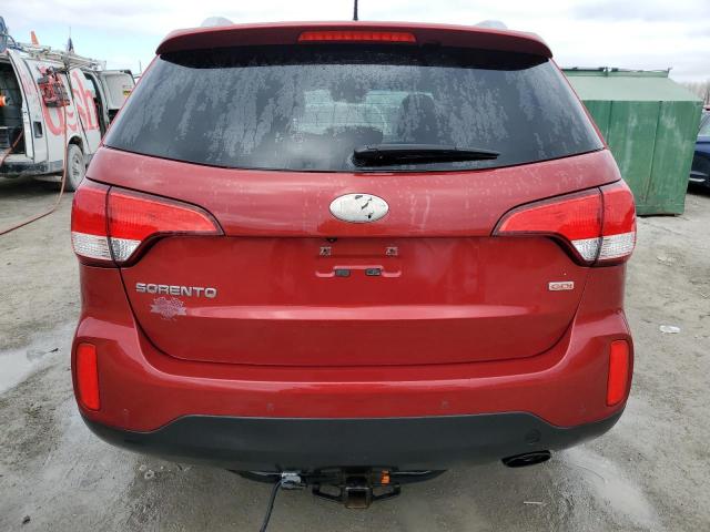 5XYKT4A62EG502763 - 2014 KIA SORENTO LX RED photo 6