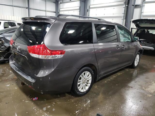 5TDYK3DC0CS212675 - 2012 TOYOTA SIENNA XLE GRAY photo 3