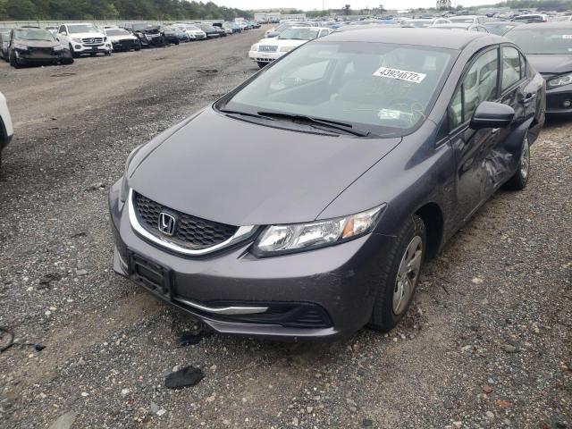 19XFB2F58FE267891 - 2015 HONDA CIVIC LX GRAY photo 2