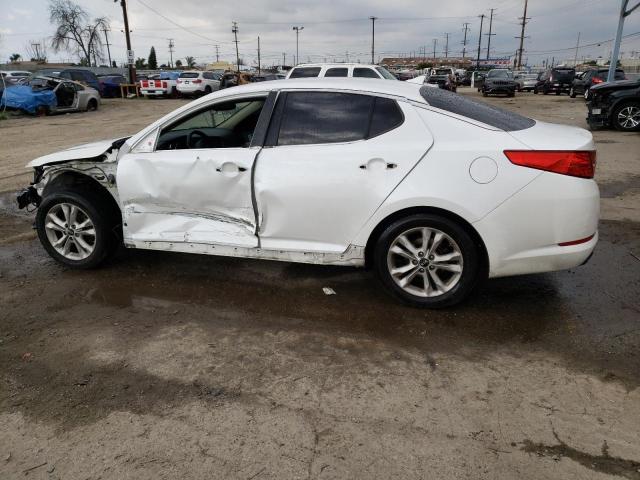 KNAGN4A79B5124306 - 2011 KIA OPTIMA EX WHITE photo 2