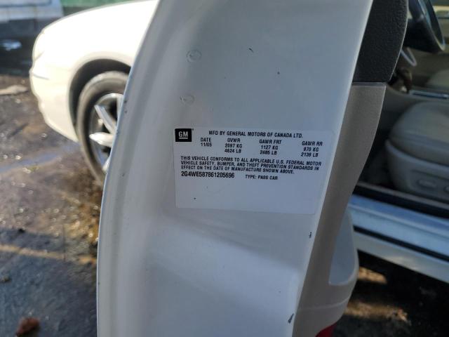 2G4WE587861205696 - 2006 BUICK LACROSSE CXS Ağ foto 12