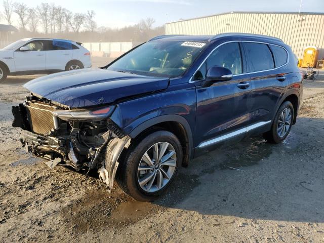 5NMS53AD1KH058148 - 2019 HYUNDAI SANTA FE LIMITED BLUE photo 1