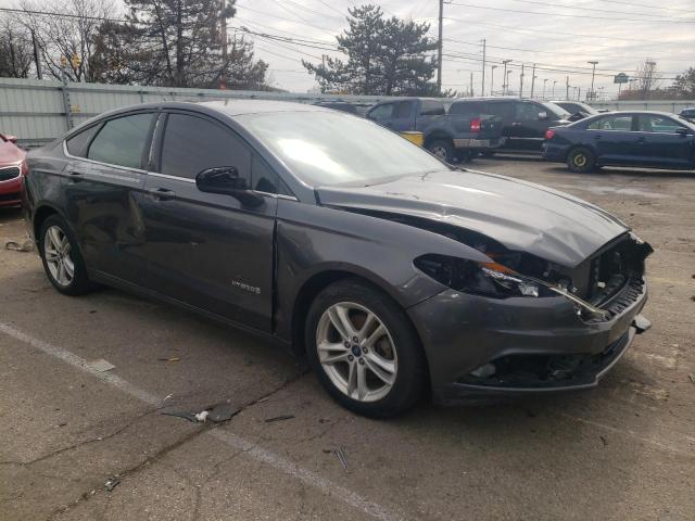 3FA6P0LU2JR209011 - 2018 FORD FUSION SE HYBRID GRAY photo 4