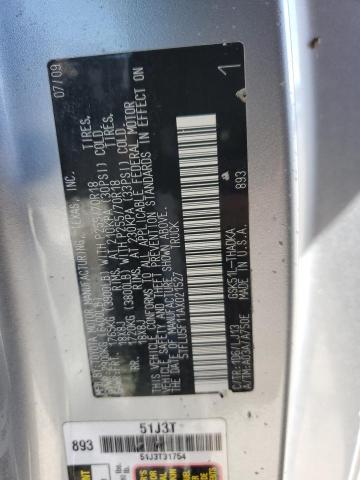 5TFLU5F11AX021527 - 2010 TOYOTA TUNDRA SILVER photo 12