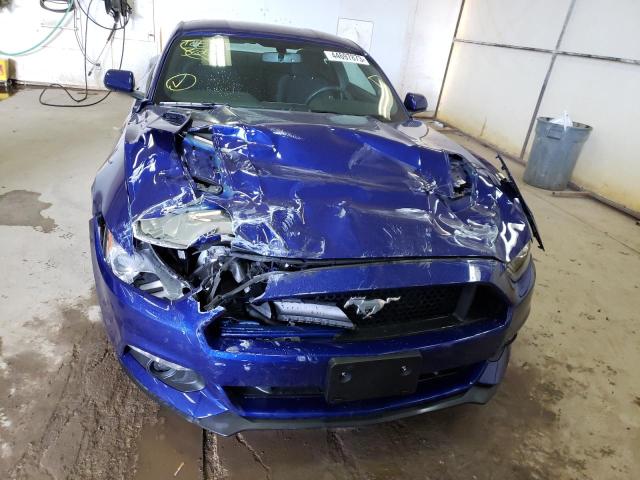 1FA6P8CF8F5362051 - 2015 FORD MUSTANG GT BLUE photo 5