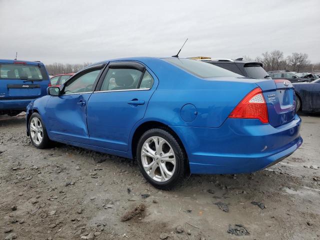 3FAHP0HA8CR396314 - 2012 FORD FUSION SE BLUE photo 2