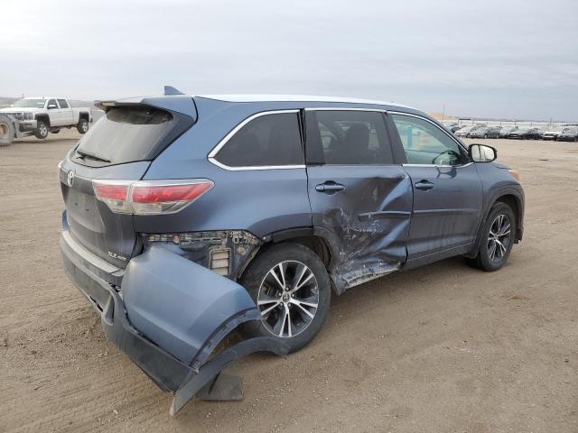 5TDJKRFH4GS257248 - 2016 TOYOTA HIGHLANDER XLE BLUE photo 3