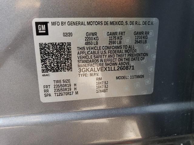 3GKALVEX1LL260871 - 2020 GMC TERRAIN SLT GRAY photo 14