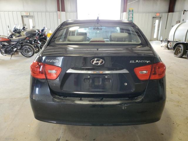 KMHDU4ADXAU863134 - 2010 HYUNDAI ELANTRA BLUE BLACK photo 6