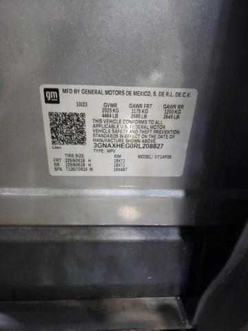 3GNAXHEG0RL208827 - 2024 CHEVROLET EQUINOX LS 灰色 照片 13