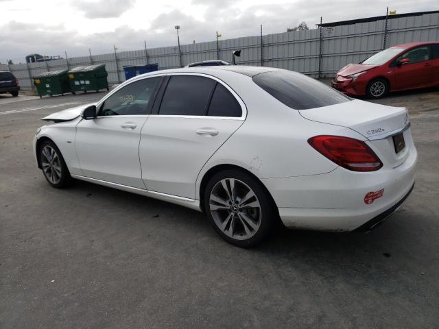 55SWF4HB9JU255561 - 2018 MERCEDES-BENZ C 350E WHITE photo 2