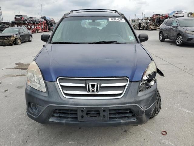 JHLRD685X5C005990 - 2005 HONDA CR-V LX BLUE photo 5