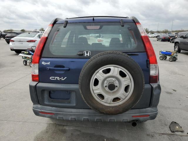 JHLRD685X5C005990 - 2005 HONDA CR-V LX BLUE photo 6