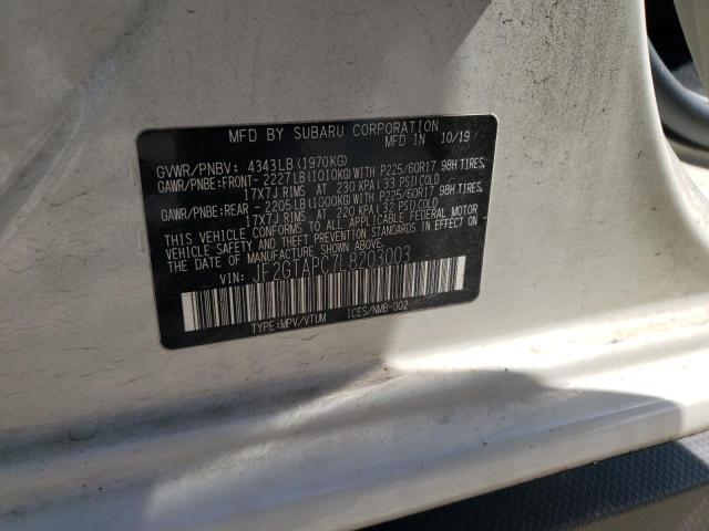 JF2GTAPC7L8203003 - 2020 SUBARU CROSSTREK PREMIUM 白色 照片 13