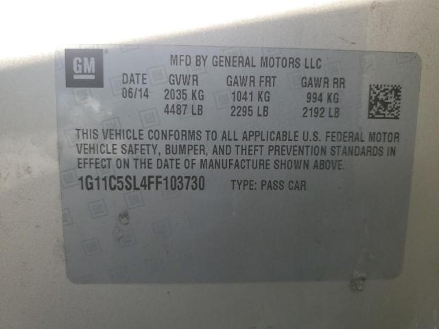1G11C5SL4FF103730 - 2015 CHEVROLET MALIBU 1LT 金色 照片 12