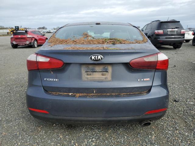 KNAFX4A80E5127968 - 2014 KIA FORTE EX BLUE photo 6