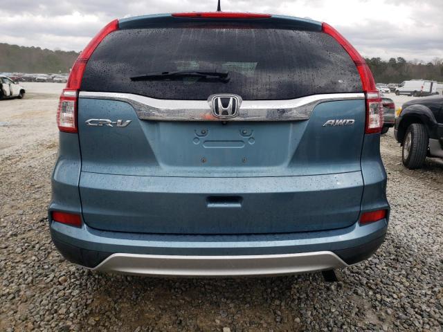 5J6RM4H72FL016321 - 2015 HONDA CR-V EXL TEAL photo 6