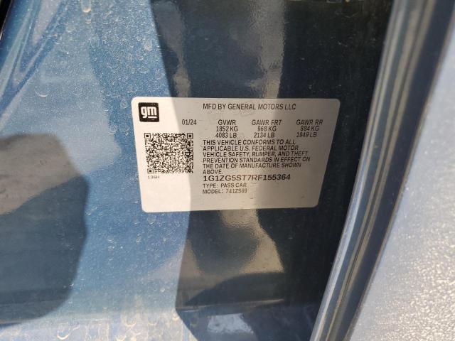 1G1ZG5ST7RF155364 - 2024 CHEVROLET MALIBU RS 蓝色 照片 12