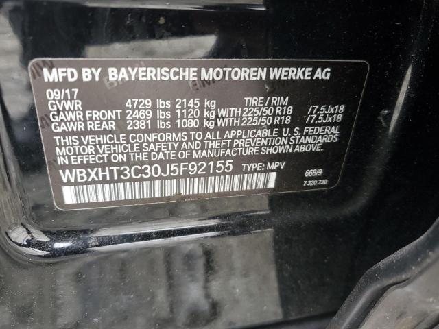 WBXHT3C30J5F92155 - 2018 BMW X1 XDRIVE28I BLACK photo 13