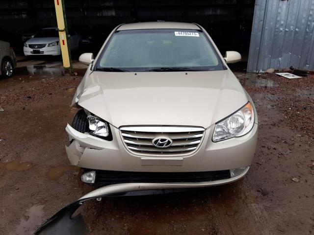 KMHDU4AD7AU200491 - 2010 HYUNDAI ELANTRA BLUE BEIGE photo 5