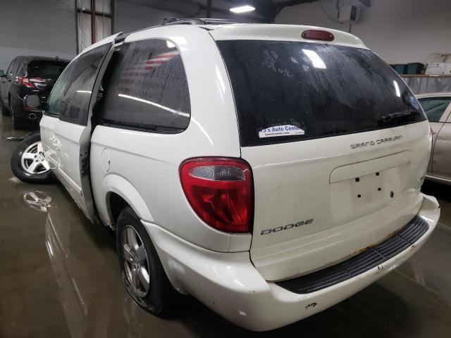 2D4GP44L17R165161 - 2007 DODGE GRAND CARA SXT WHITE photo 2